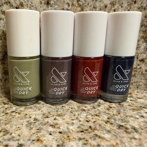 Set of 4-Olive & June Quick Dry Nail Polish - sagey, twilight, brick, & suited❤️